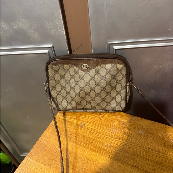 Gucci Handbags - Gucci Brown and Tan Crossbody Bag